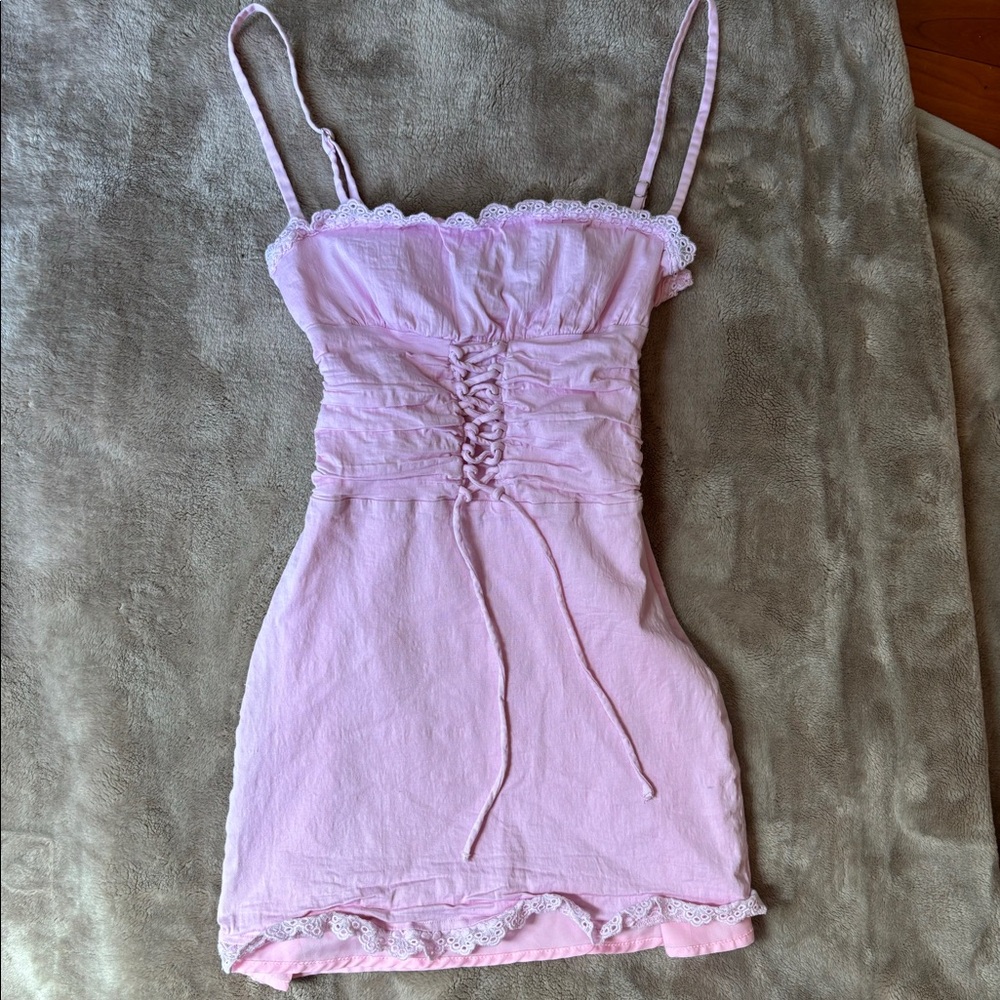 White Fox Mini Pink Dress